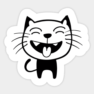 Graphic Cat Sticker